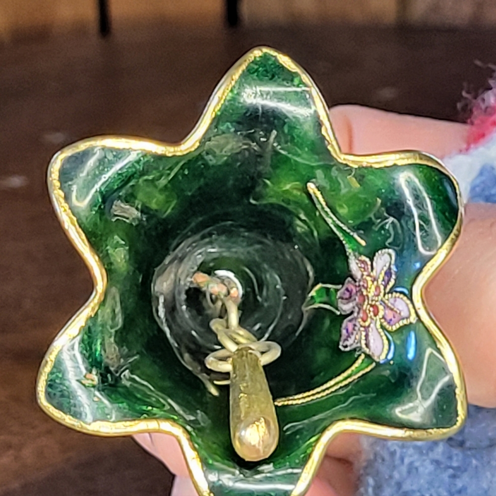 Floral Enamel Bell Ornament - Picture 12 of 15